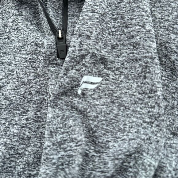Fabletics The Training Day Quarter Zip Men’s Long Sleeve Heather Grey Medium - Picture 4 of 6